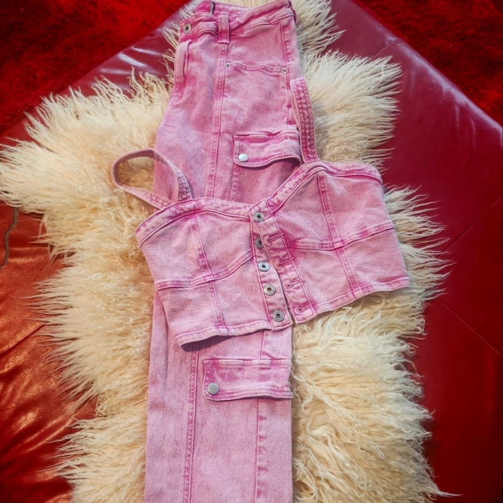 Two piece vintage pants set